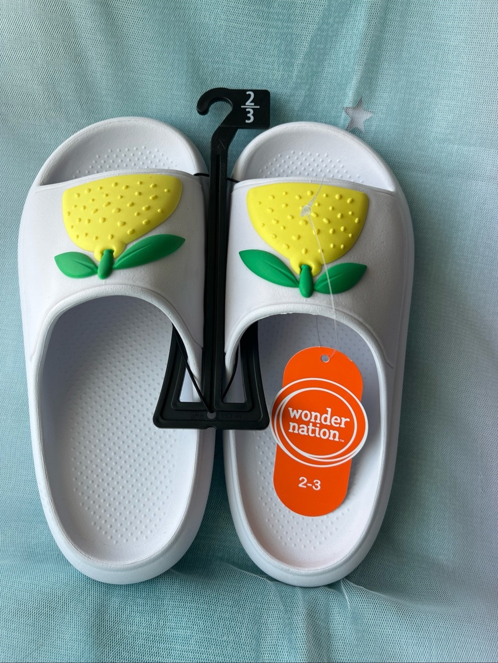 Wonder Nation Girls and Big Girls Slide Sandals Fruit Size 2-3